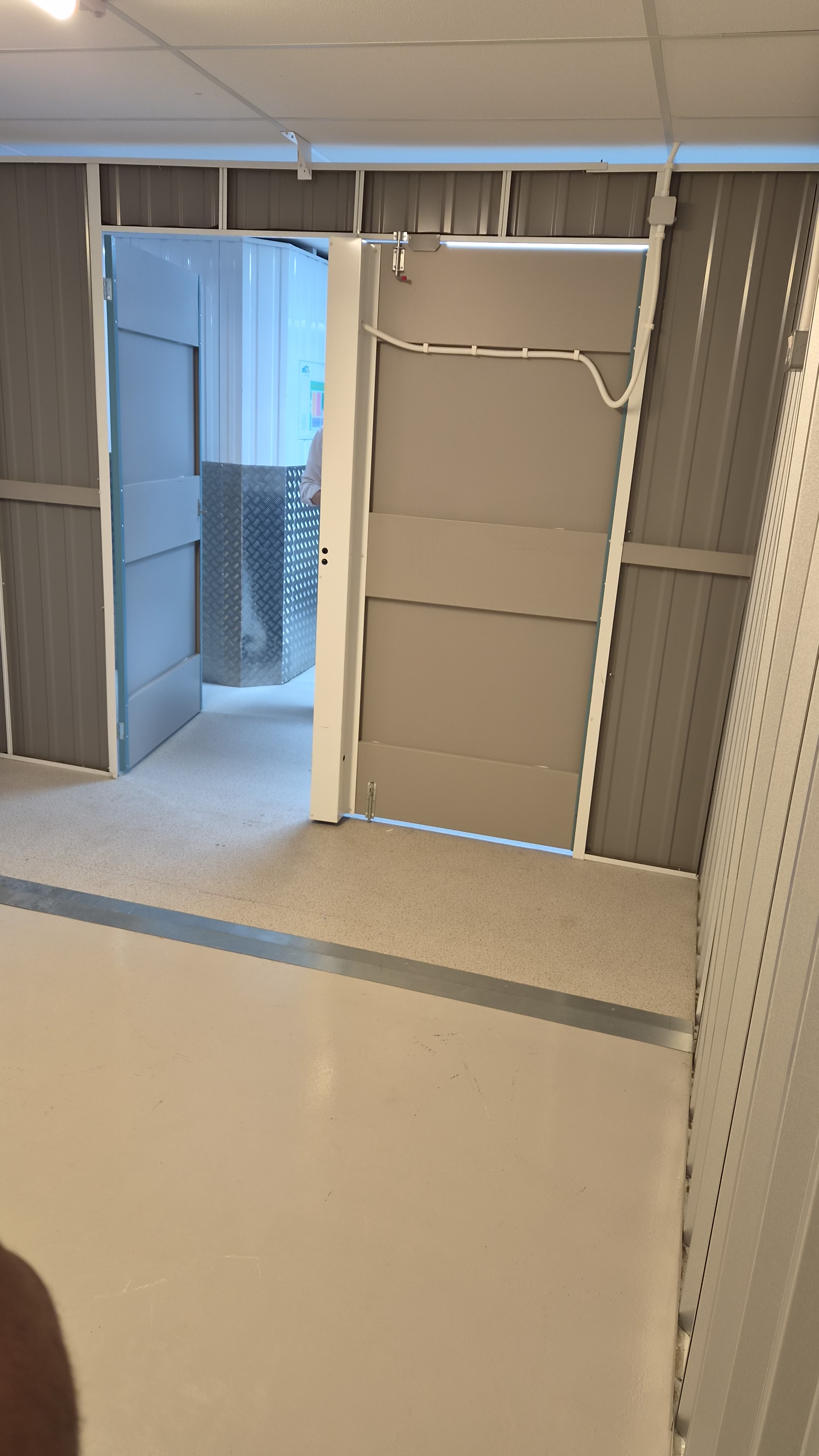 Storage unit with shelving and equipment